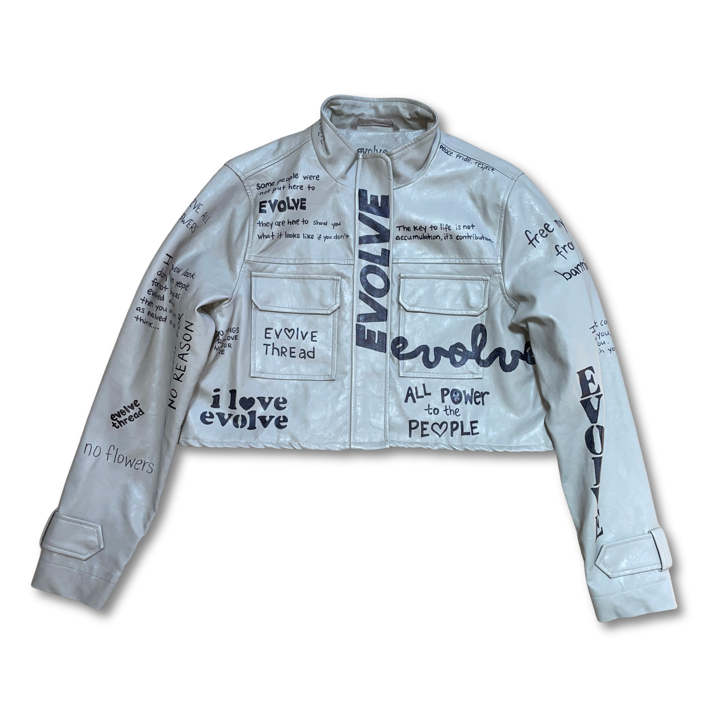 Breaking News Faux Leather Jacket
