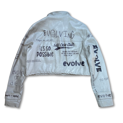 Breaking News Faux Leather Jacket