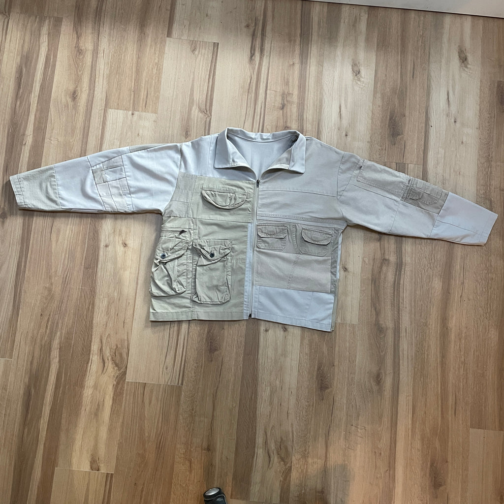 Patchwork Collared Zip