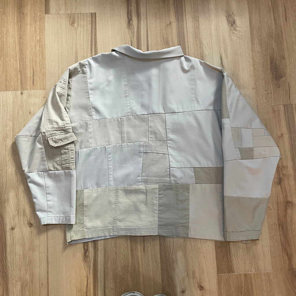 Patchwork Collared Zip
