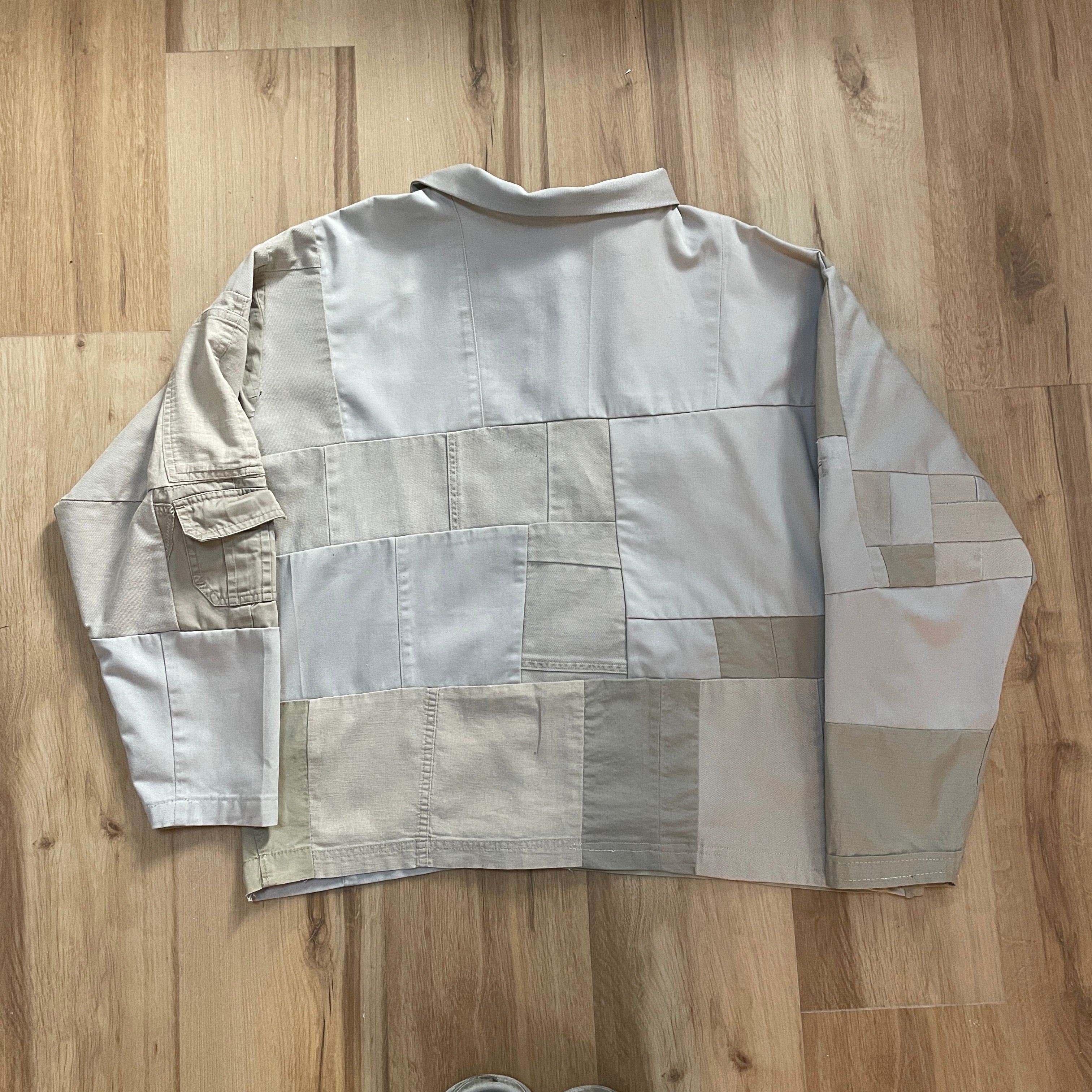 Patchwork Collared Zip